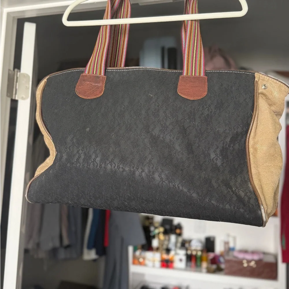 Consuela Tote Bag with Striped Handles - Picture 4 of 11